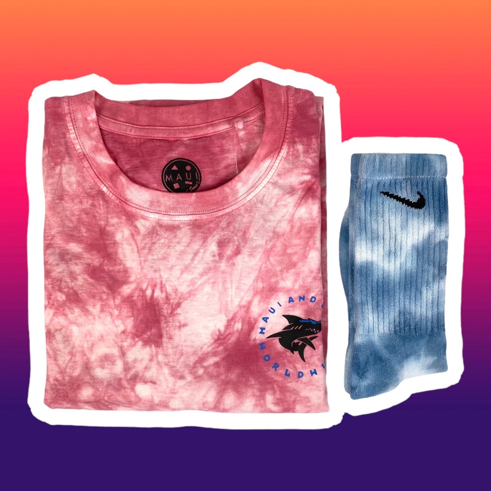 Maui and Sons Shirt BUNDLE + Nike Tie Dye Socks